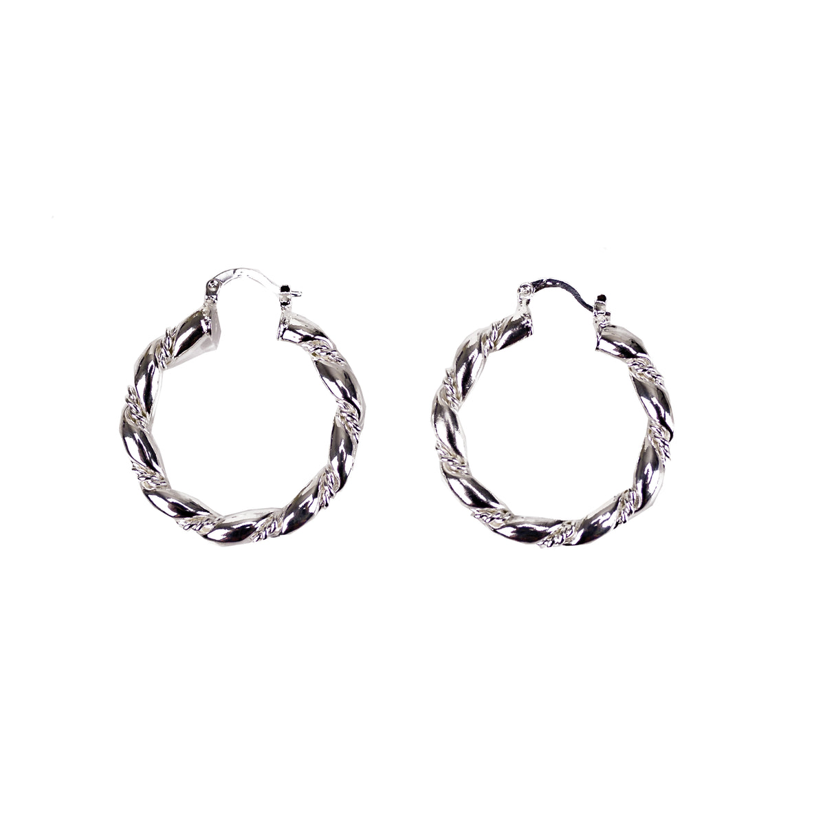 Completely Bella Silver Tangled Rope Earrings