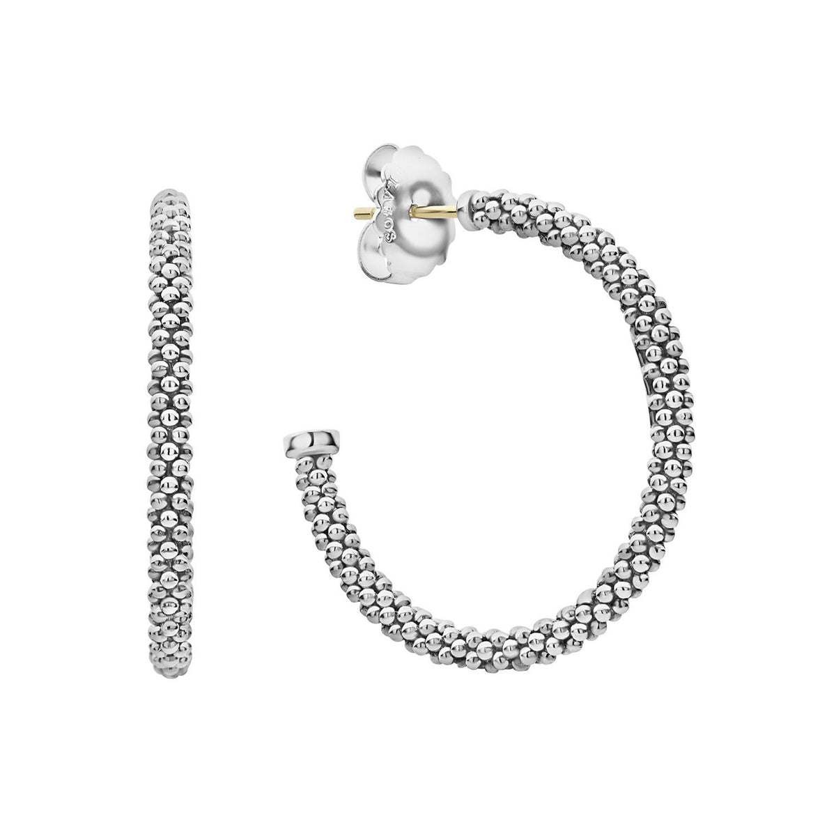 Lagos SIGNATURE CAVIAR Hoop Earrings Size Small