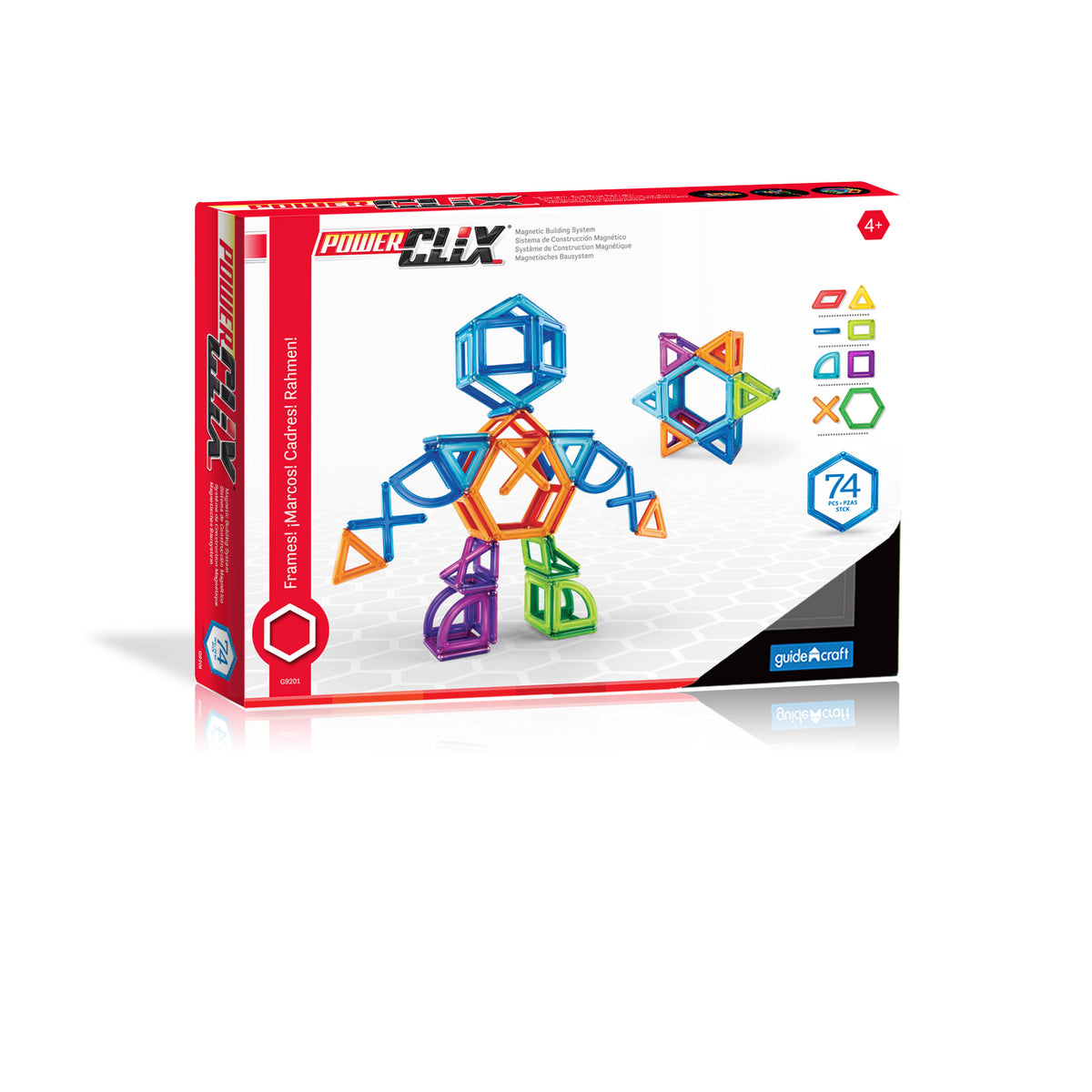 Guidecraft PowerClix Frames 74 Piece Set