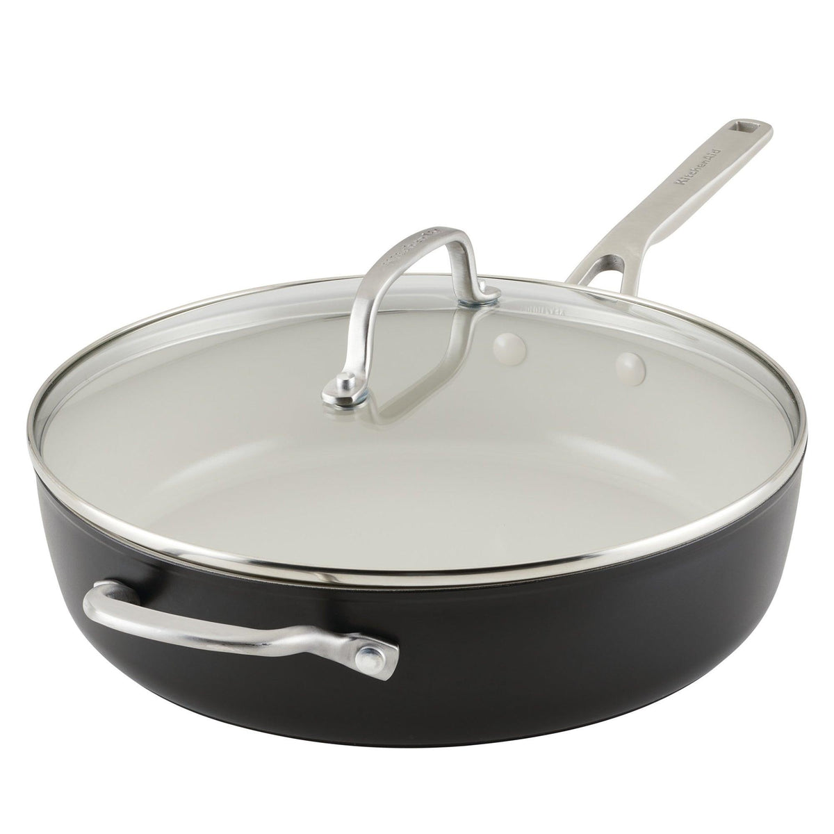 KitchenAid 5qt Hard Anodized Ceramic Saute Pan w/ Lid Black