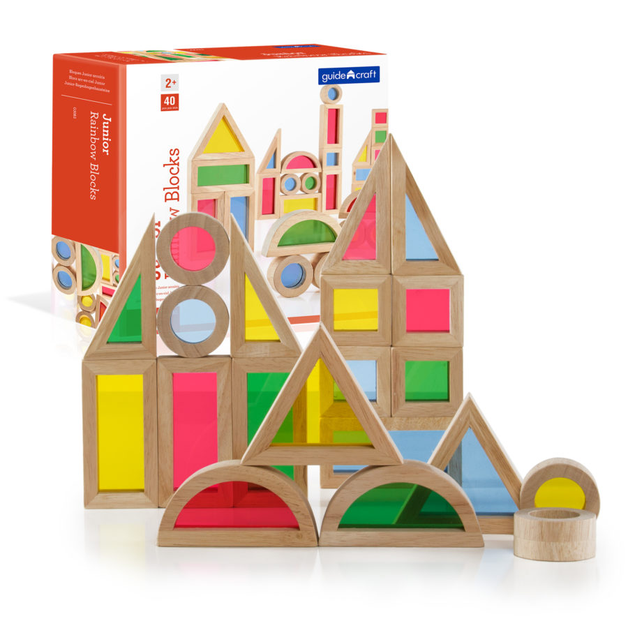 Guidecraft Jr. Rainbow Blocks - 40 pc. set