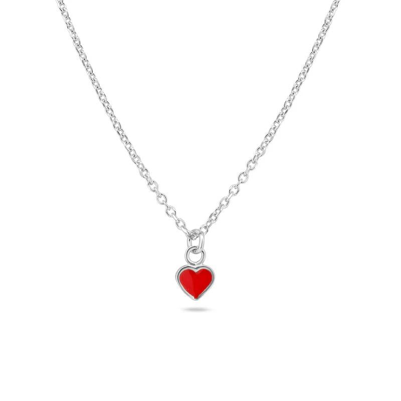 Infinity Luxe Jewelry Collection Rolo Enamel Heart Necklace