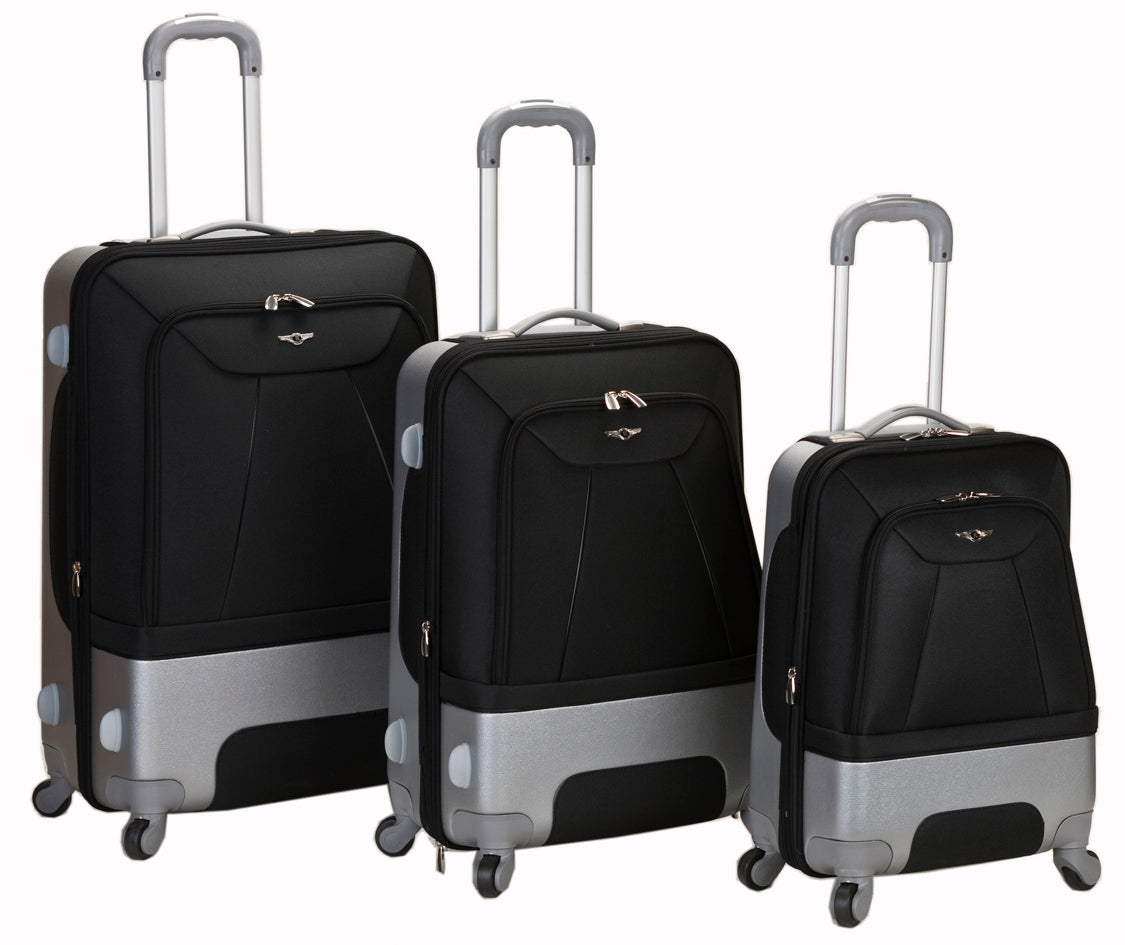 Rockland Luggage Rome, 3 pc. Set - Black