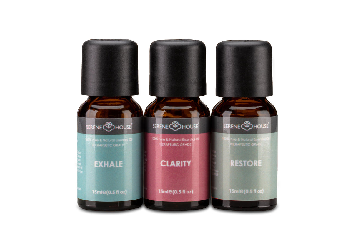 Serene House Healing Set - 100% Natural Essential Oil Gift Set