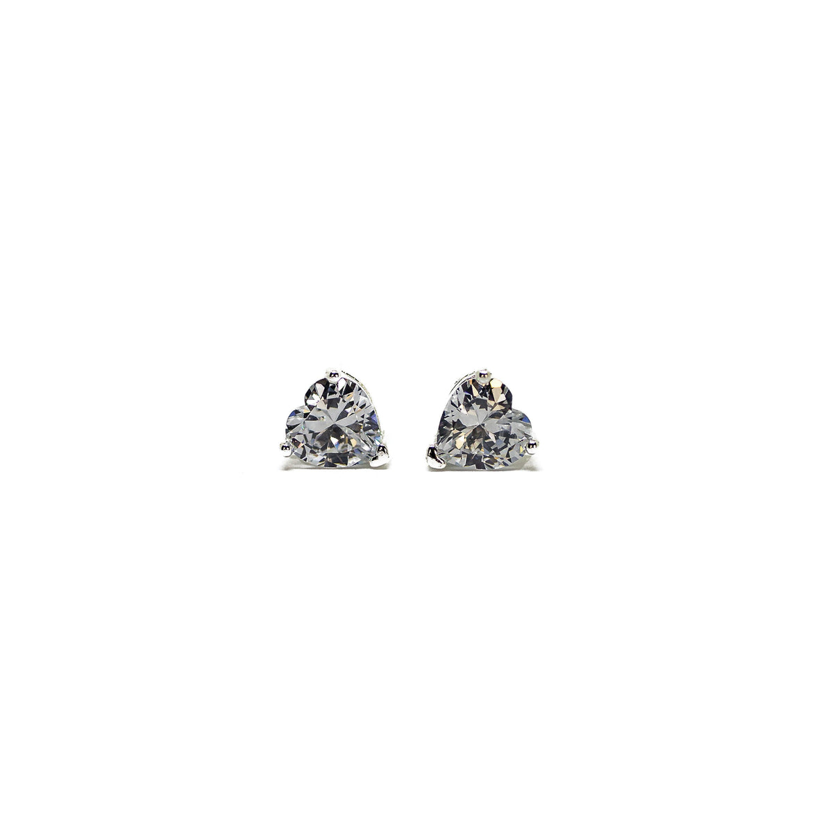 Completely Bella Heart Shaped CZ Earrings
