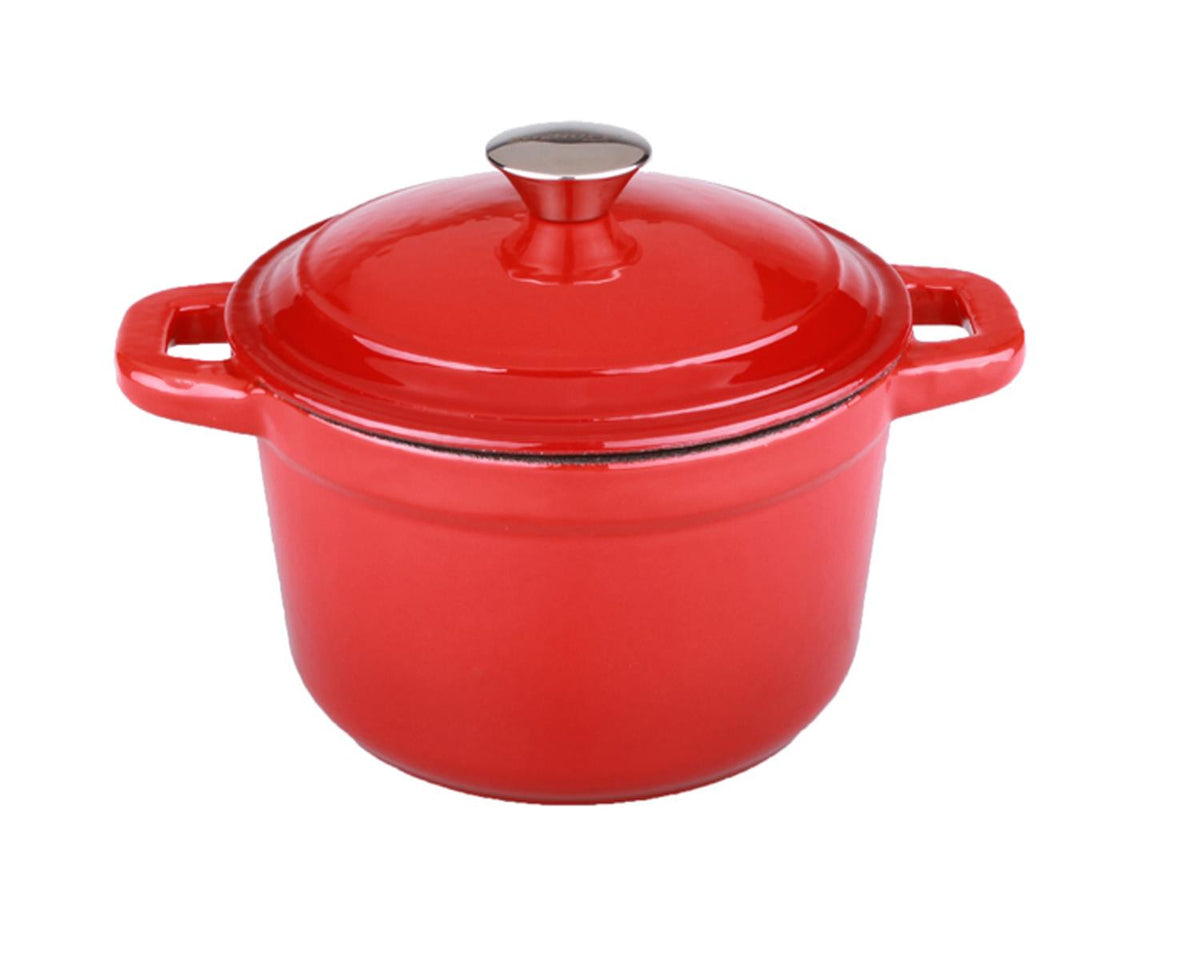 BergHOFF Neo 3qt Cast Iron Round Cov Dutch Oven, Red