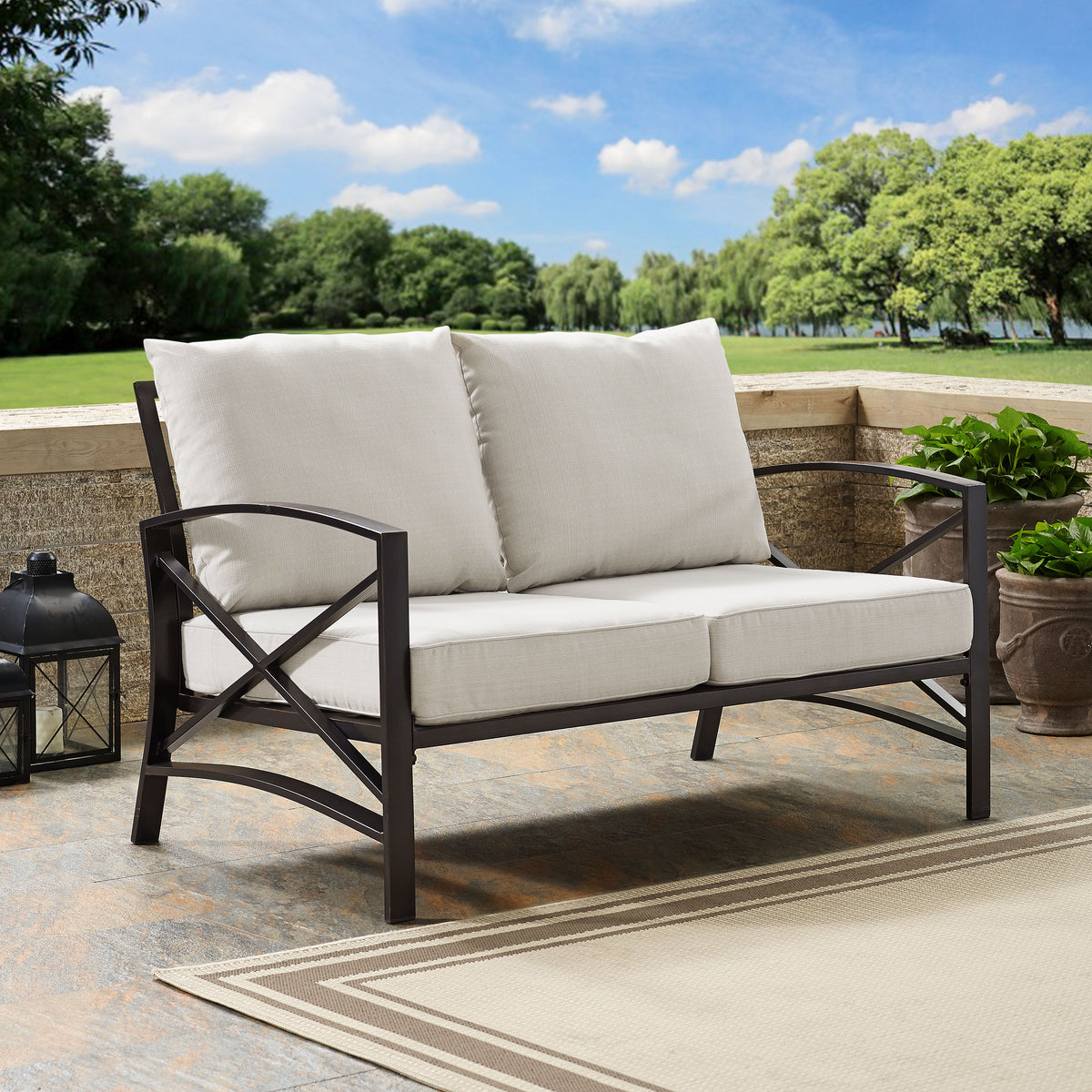 Crosley Outdoor Kaplan Outdoor Loveseat