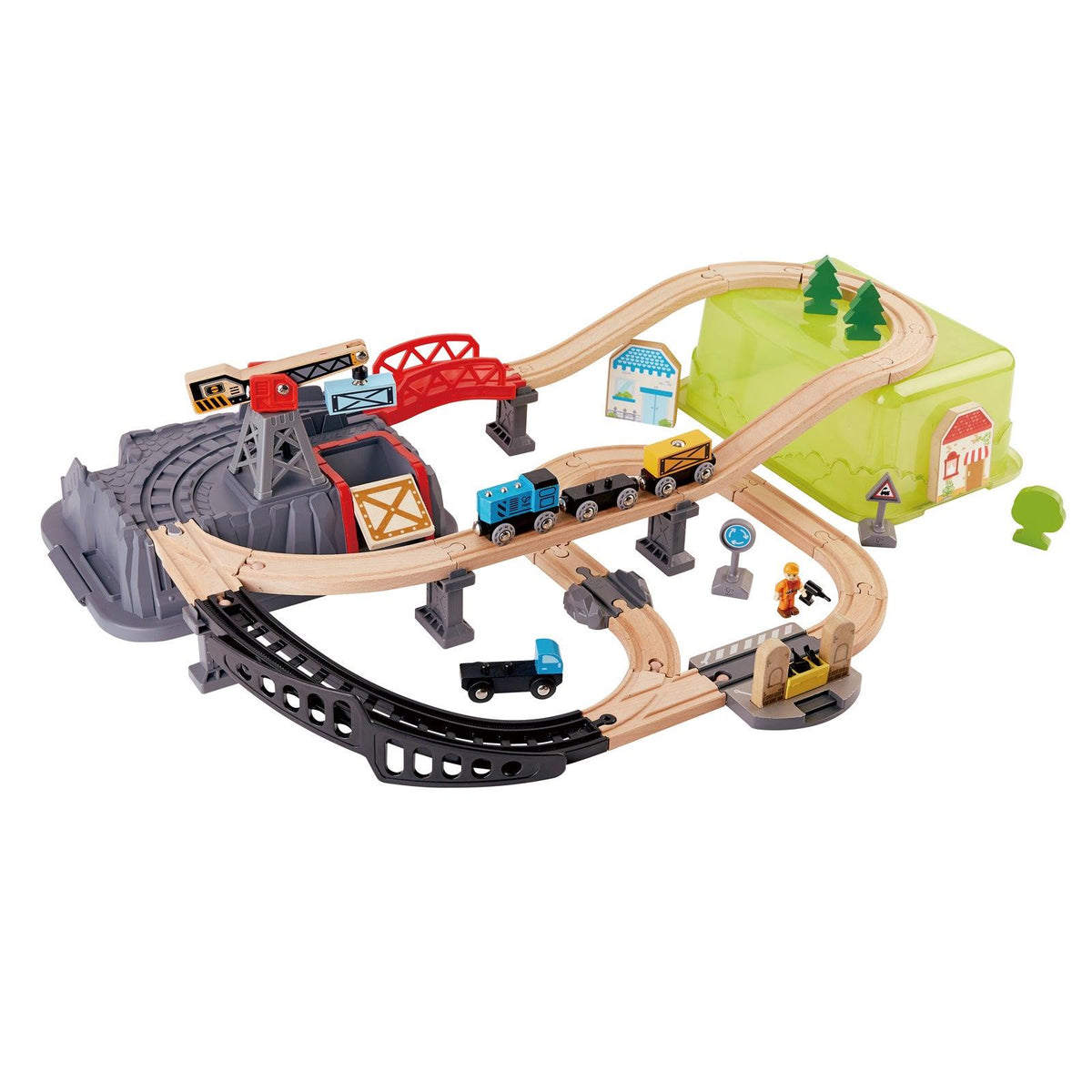 Hape Railway Bucket Construction Builder Set Ages 3+ Years