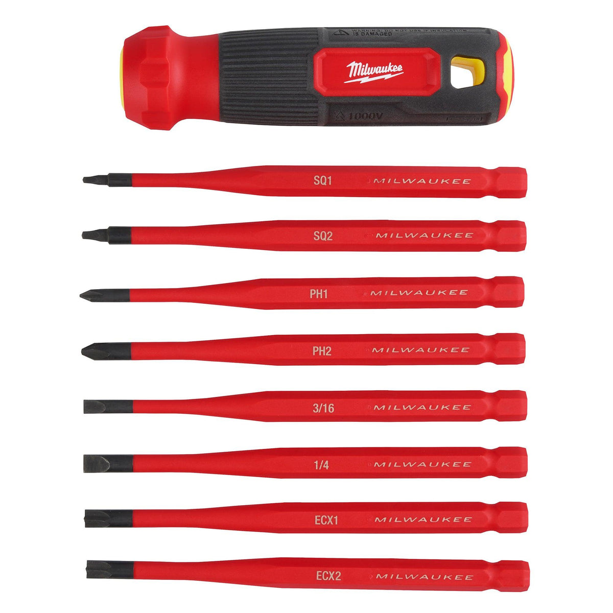 Milwaukee 8-in-1 1000V Insulated Slim Tip Multi-Bit Screwdriver