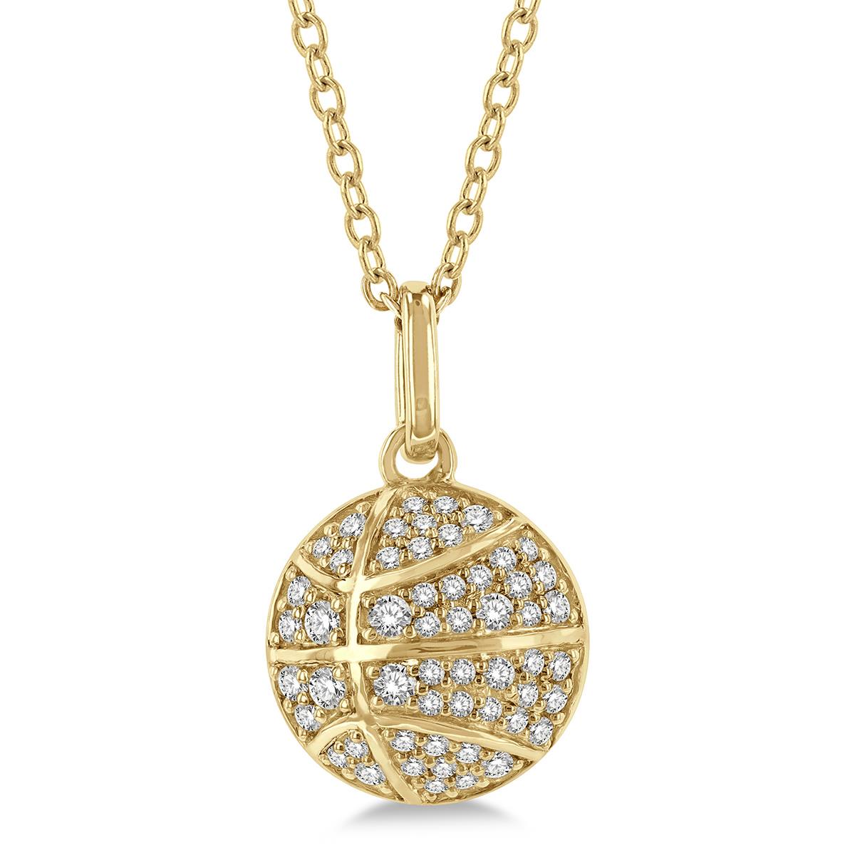 Jilco Inc Diamond Basketball Necklace