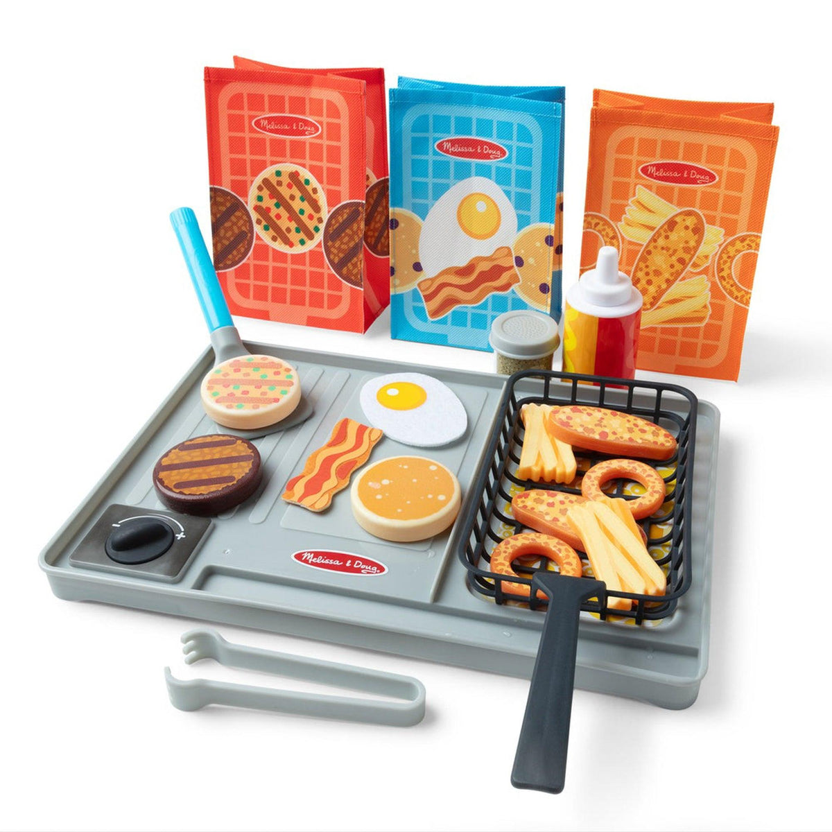 Melissa & Doug Flip & Fry Grill Play Set w/ Color Changing Water WOW! Ages 3+ Years
