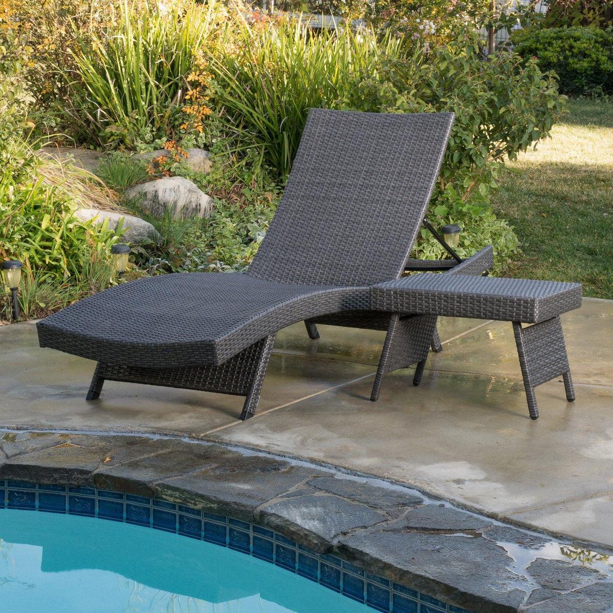 Stark Home Anthony Outdoor 2Pc Adjustable Chaise Lounge Set