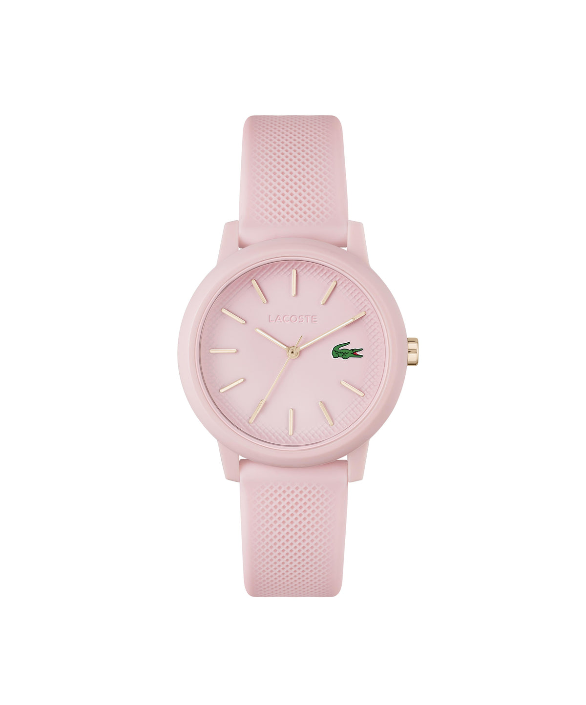 Lacoste L.12.12 Ladies Pink TR90 Case. Pink Dial. Pink Silicone Strap.