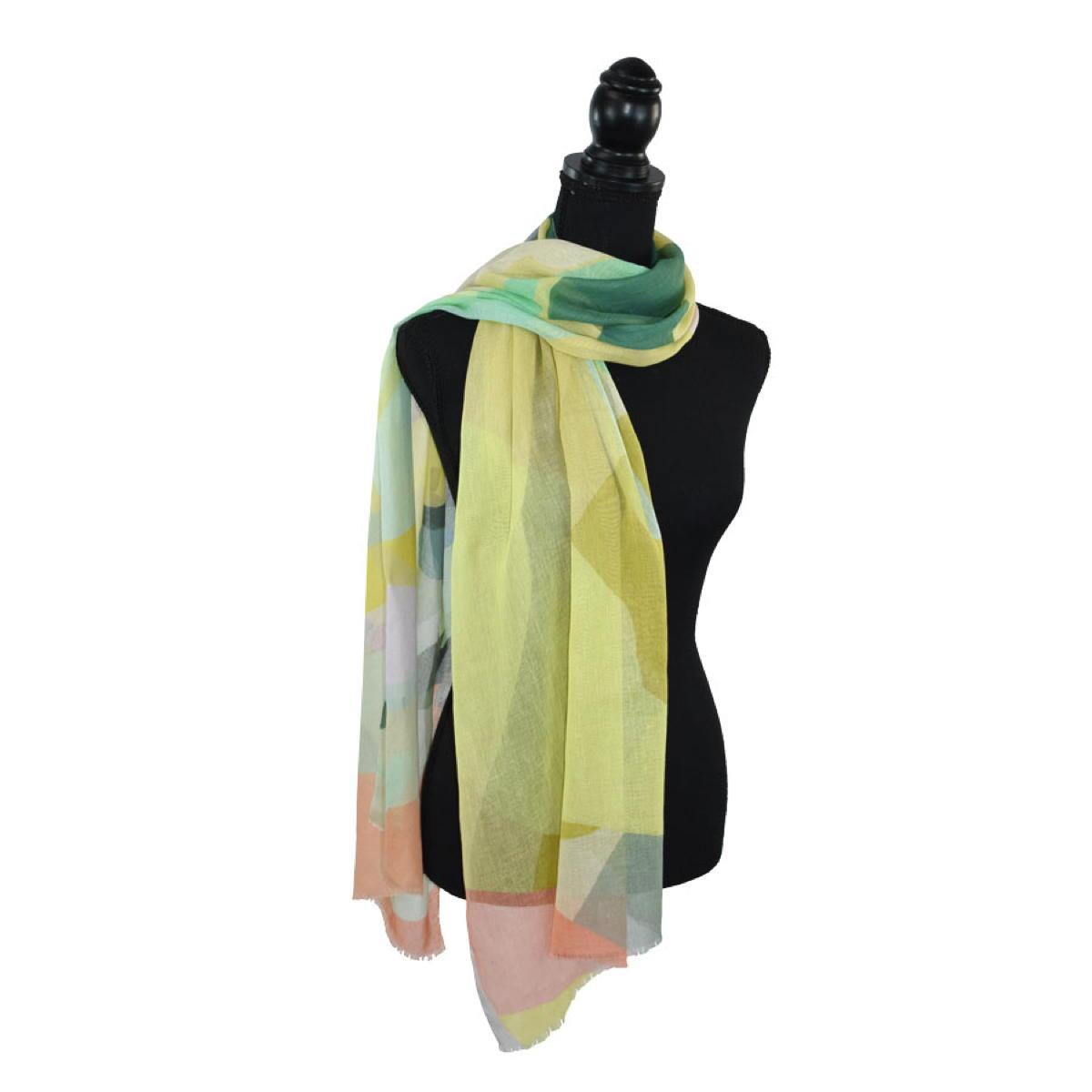 Dupatta Designs Milo Abstract Colorblock Scarf
