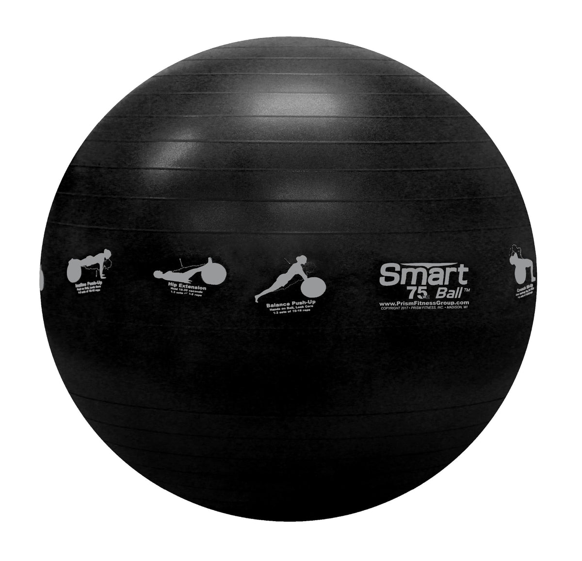 Prism Fitness Smart Stability Ball, 75cm-Black