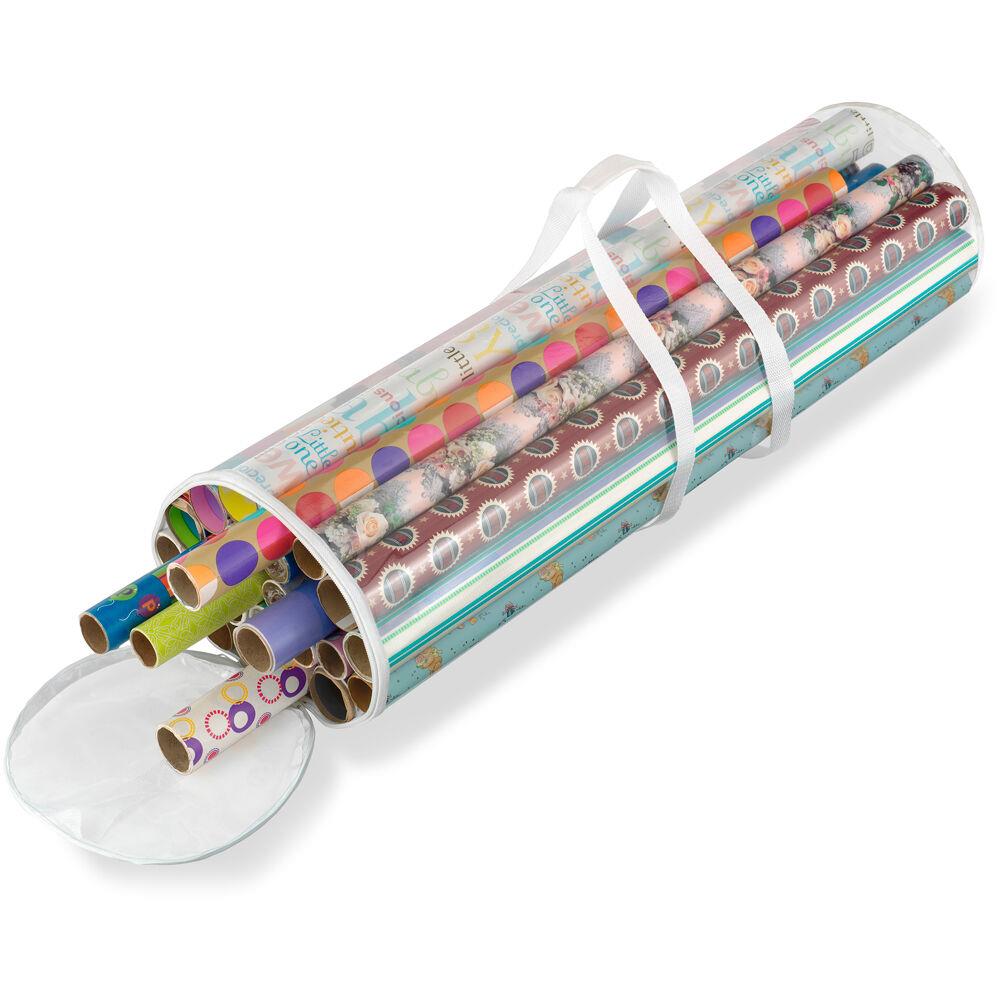 WHITMOR Clear Gift Wrap Organizer for up to 25 Rolls