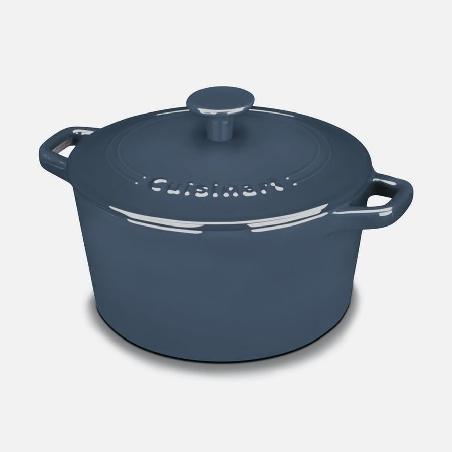 Cuisinart Chef's Classic Enameled Cast Iron 3 Quart Round Covered Casserole - Provencal Blue