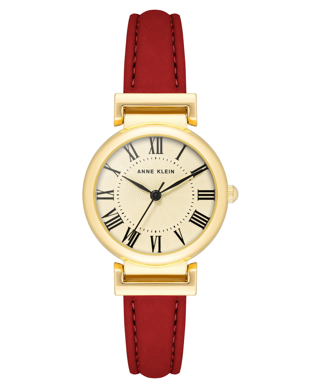 Anne Klein Women's Red Leather Bracelet Watch