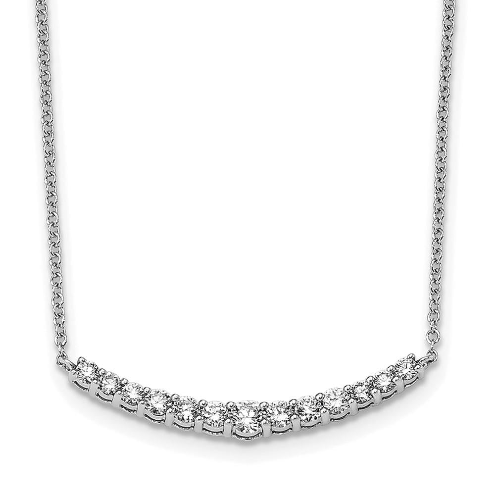 Distinctive 14K White Gold True Origin Lab Grown Diamond Pendant with Chain, .50ctw