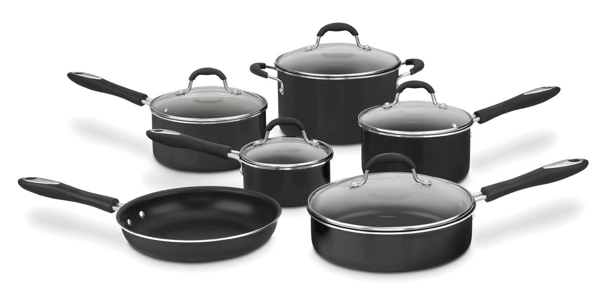 11-Pc Cuisinart Advantage Cookware Set-Black