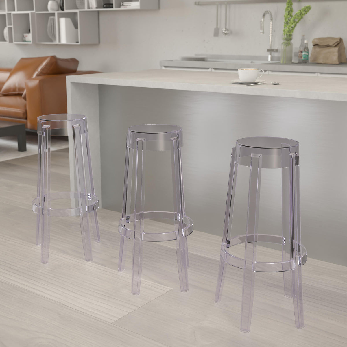 Flash Furniture 29.75" High Transparent Barstool