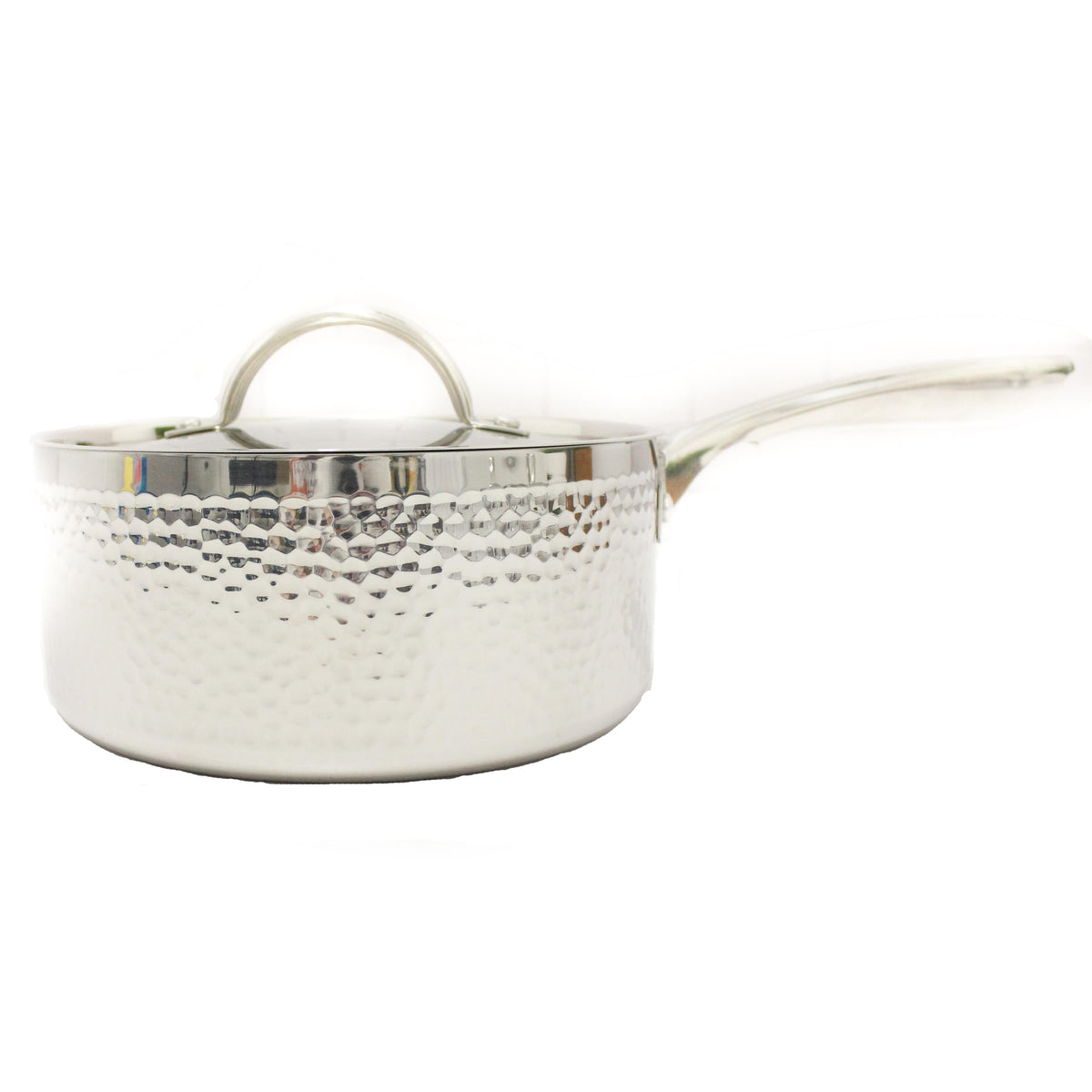 BergHOFF Hammered Tri-Ply SS 8" Cov Saucepan
