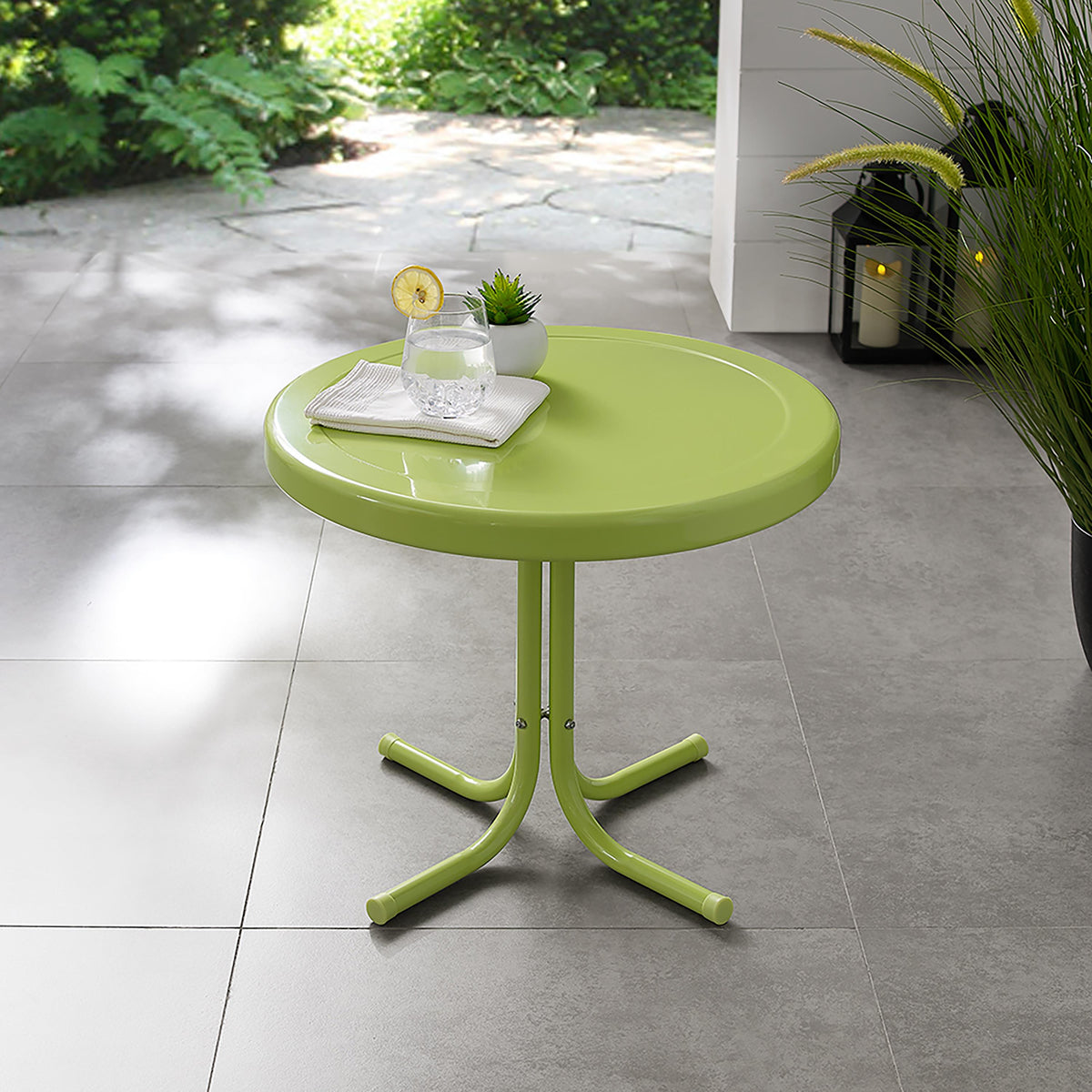 Crosley Outdoor Griffith Retro Outdoor Side Table