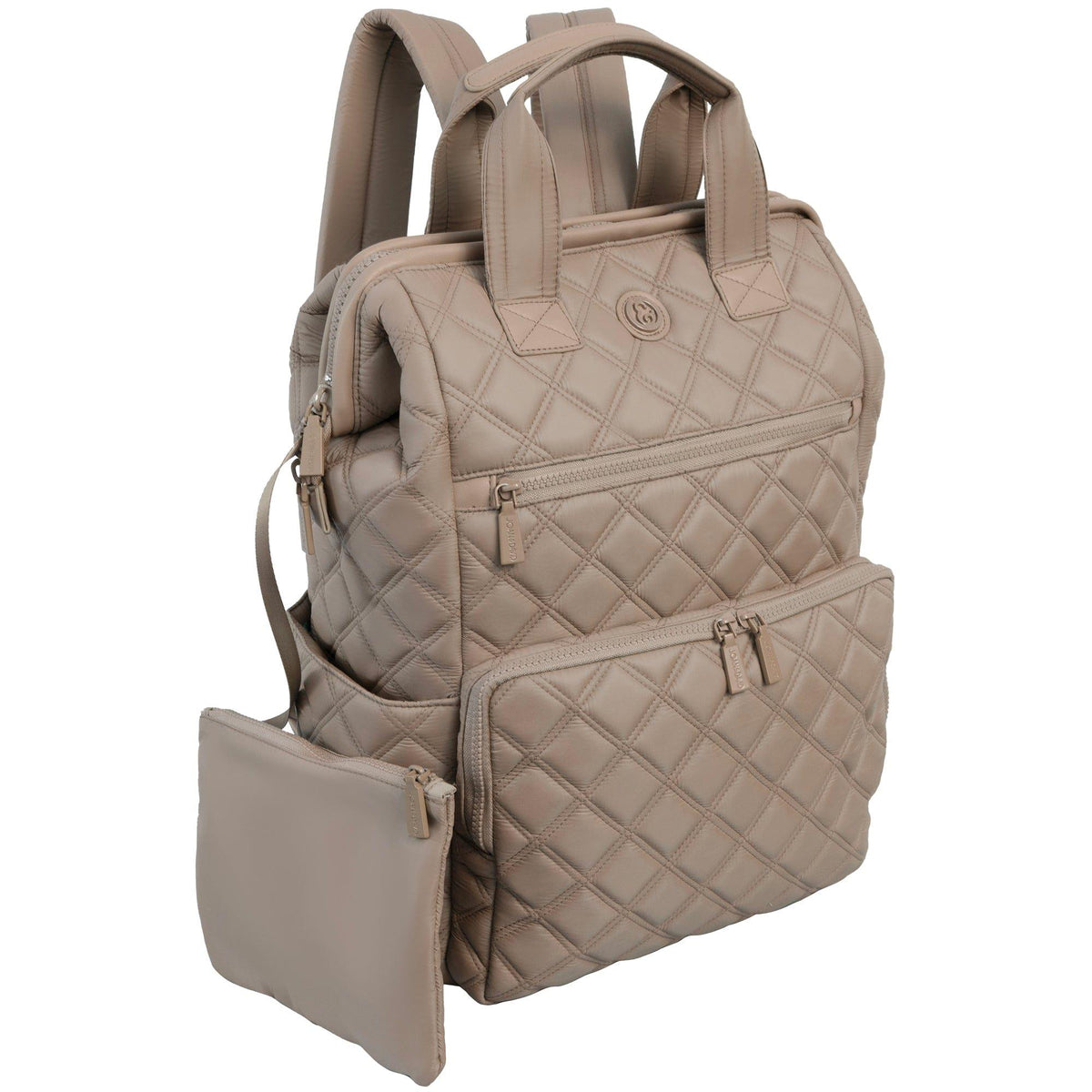 Joan & David Diamond Quilted Nylon Workbook Backpack Size 18"