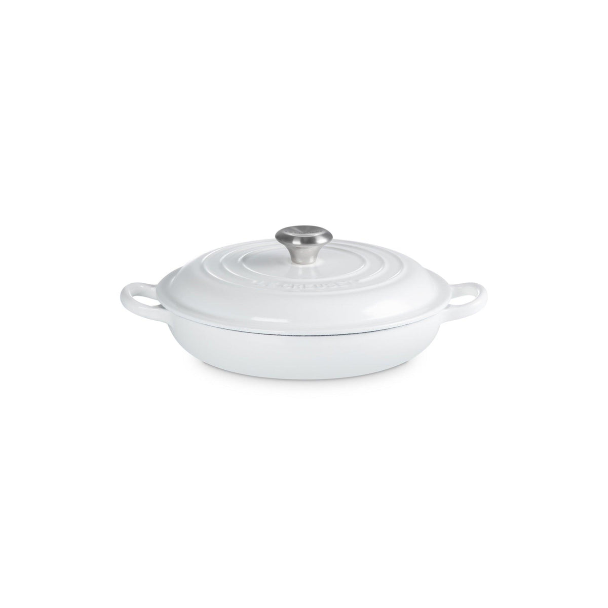 Le Creuset 1.5qt Signature Cast Iron Braiser White