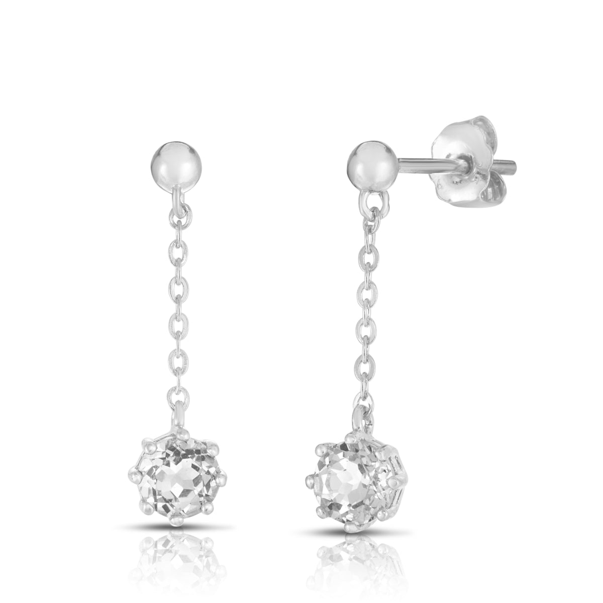 Jilco Inc White Topaz Earrings