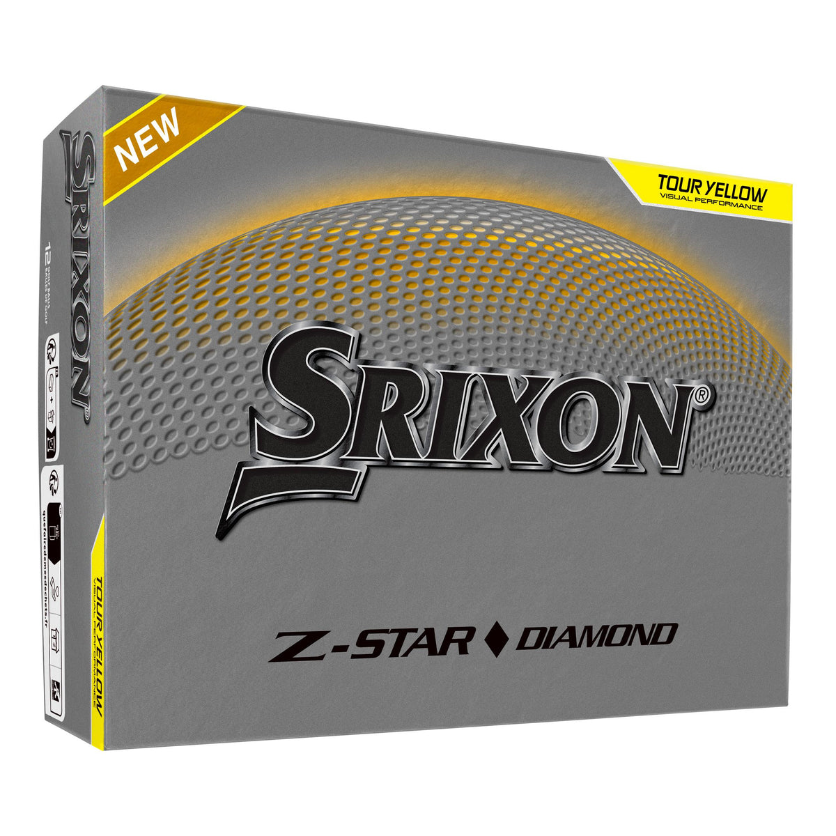 Srixon Z-Star Diamond 3 Tour Yellow Golf Balls - 1 Dozen