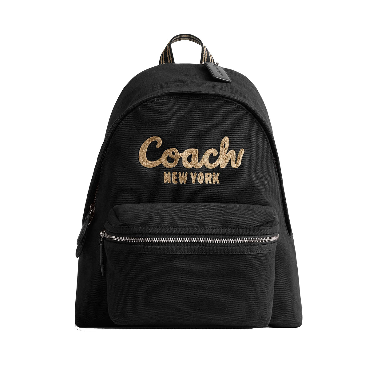 COACH Canvas Cargo Backpack - Black/Silver