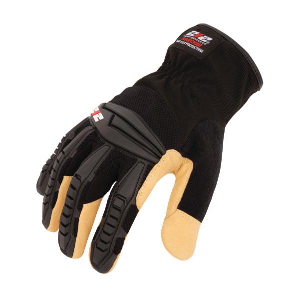 JS Products Leather Impact Speedcuff Cut Resistant Gloves: XL