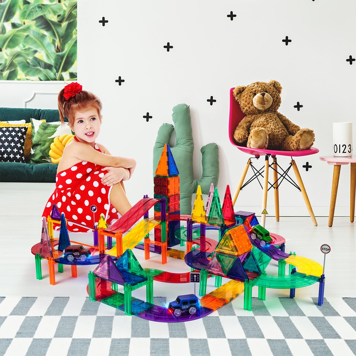 Picasso Tiles 128pc Race Track Building Blocks