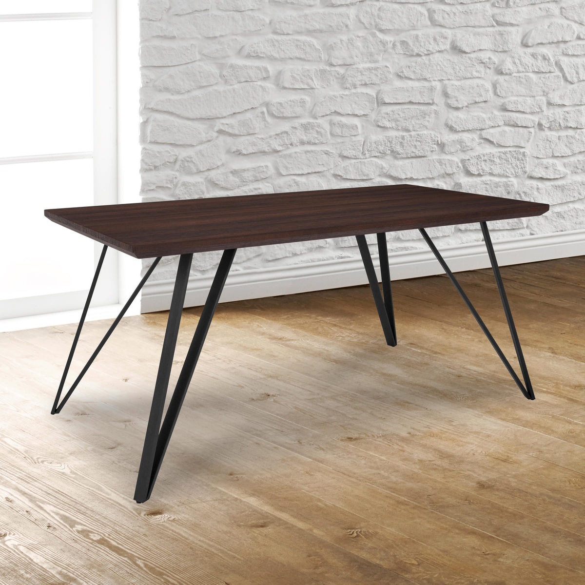 Flash Furniture 31.5" x 63" Rectangular Dining Table in Dark Ash Finish