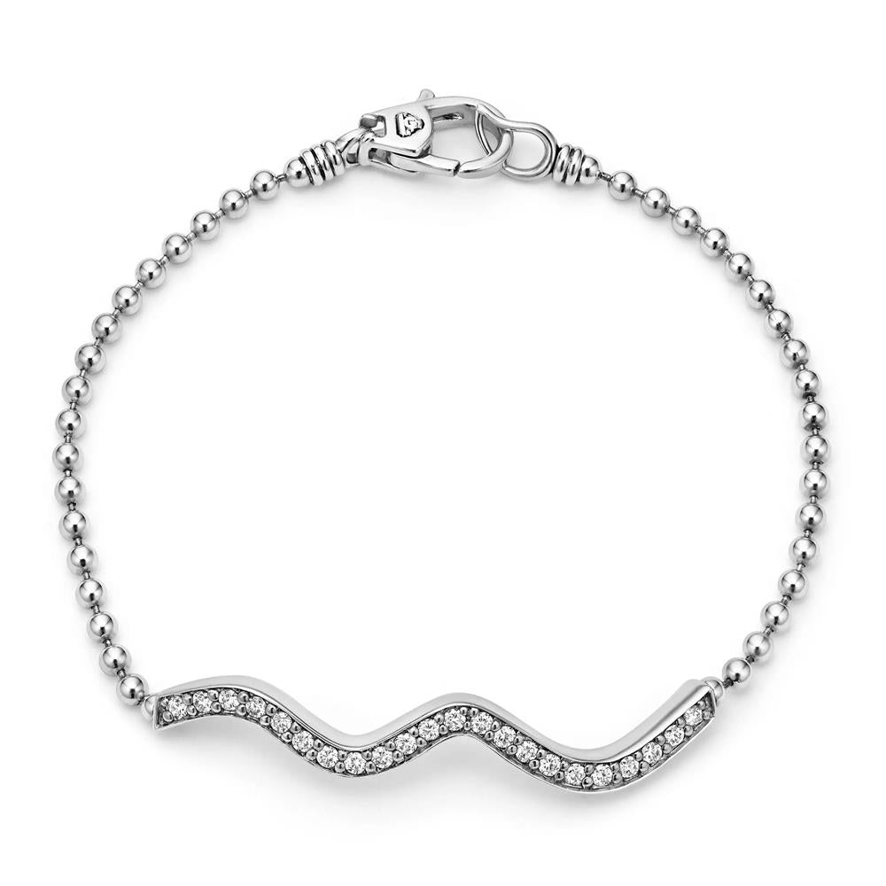 Lagos Beaded Wave Diamond Bracelet