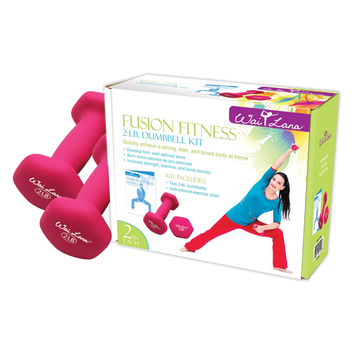 Wai Lana 2-lb Pink Dumbell Kit