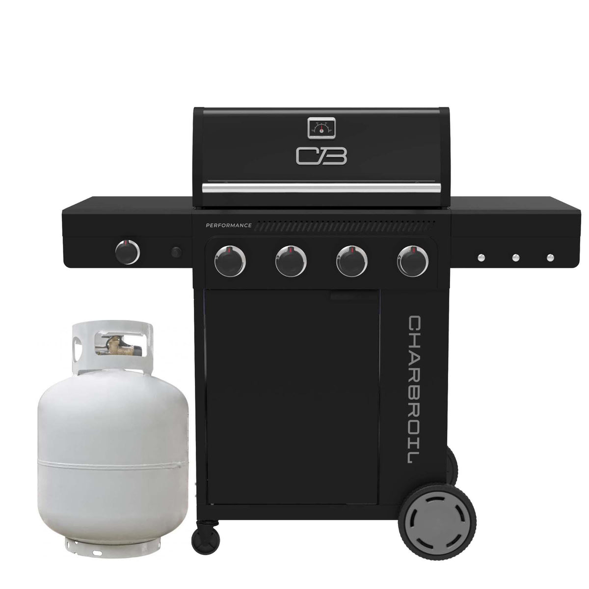 Char-Broil Grills Performance 4-Burner Gas Grill with Sideburner and Tank