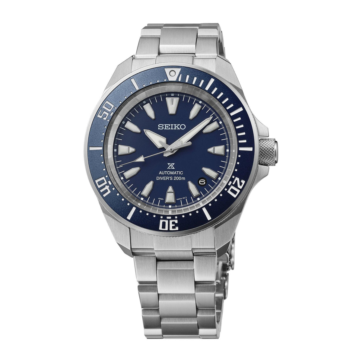 Seiko Mens Prospex Automatic Diver Stainless Steel Watch Blue Dial