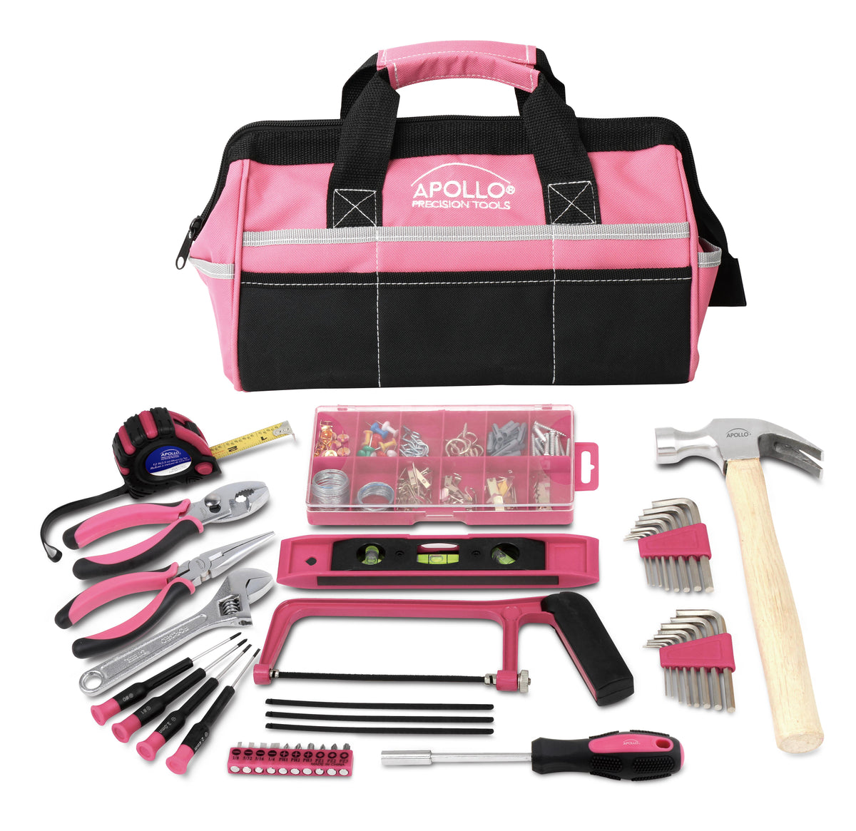 Apollo Tools 201 Piece Household Tool Kit in Tool Bag