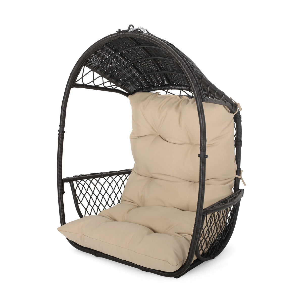 Stark Home Outdoor/Indoor Wicker Hanging Chair W/ 8Ft. Chain