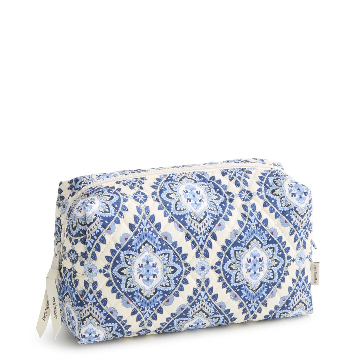 Vera Bradley Large Cosmetic-Cambridge Blues-Premium Cotton