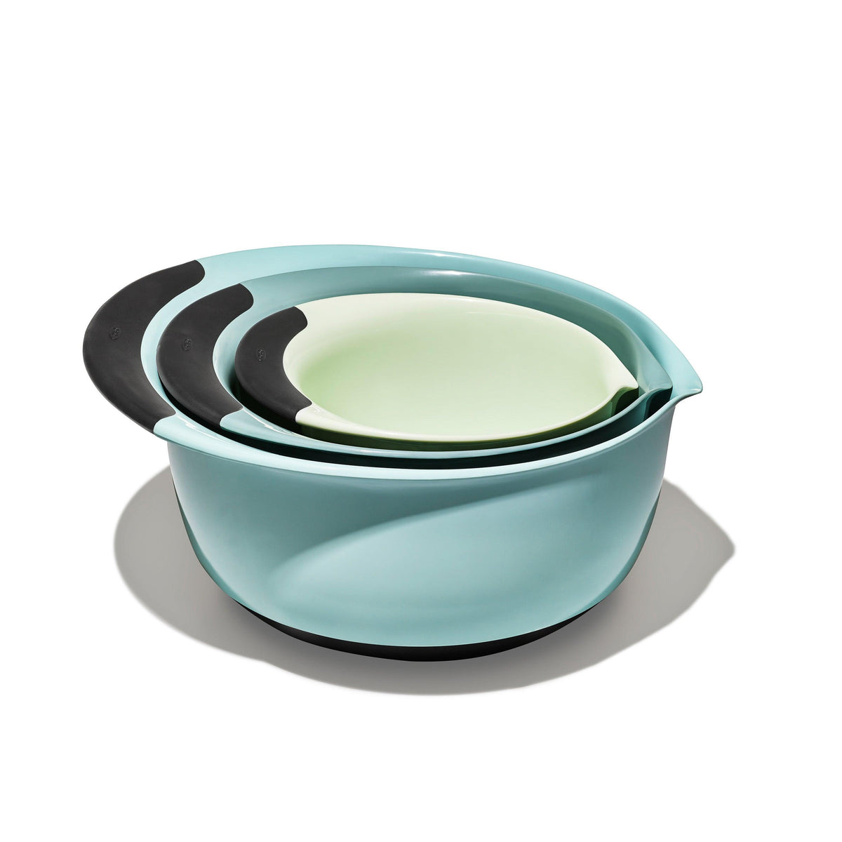 OXO Good Grips 3pc Mixing Bowl Set Cadet Blue/Tower Gray/Jade