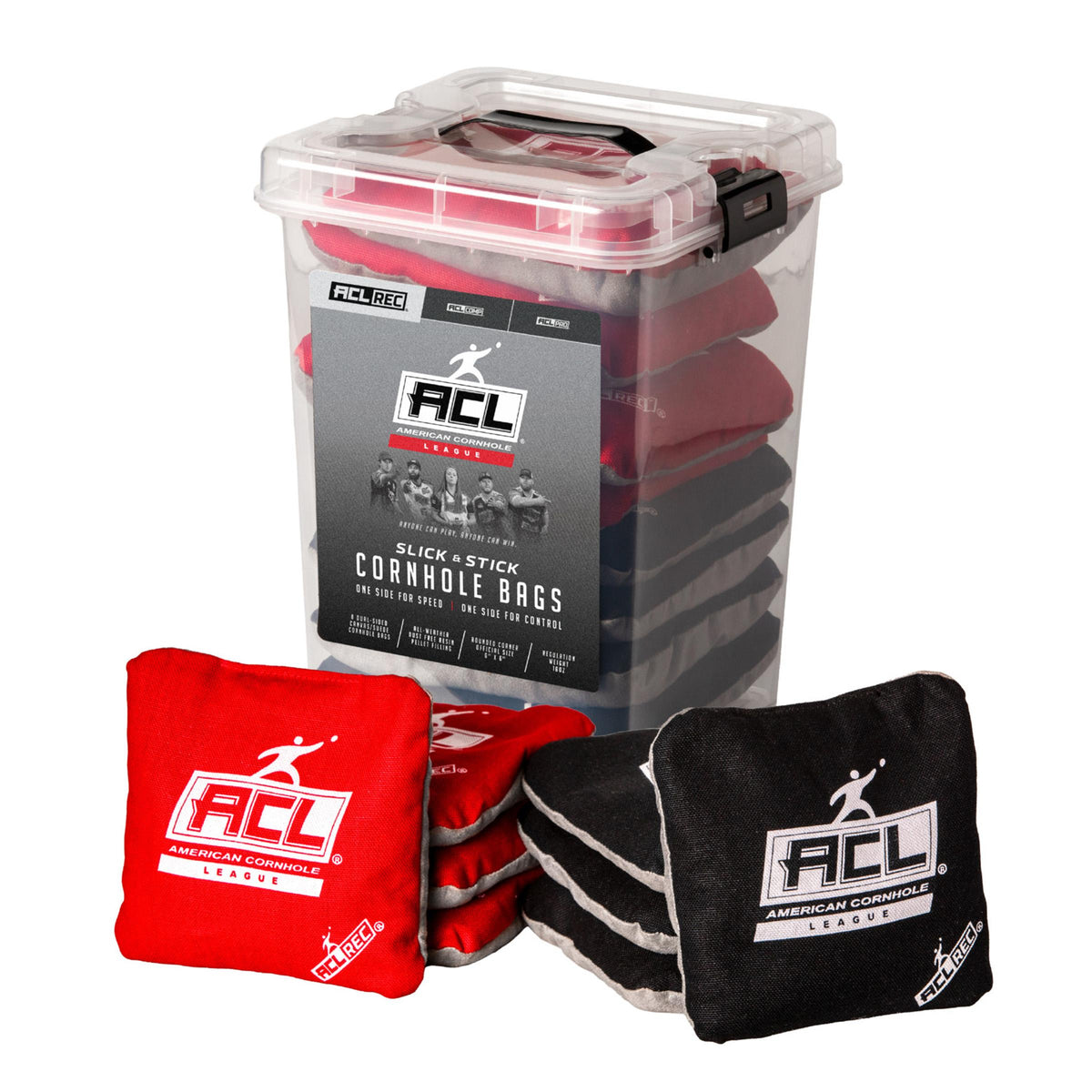 Escalade Sports Victory Tailgate - ACL Rounded Edge Cornhole Bags - Red/Black