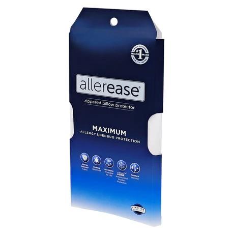 Allerease Maximum Allergy Protection Pillow Protector-Standard/Queen-White