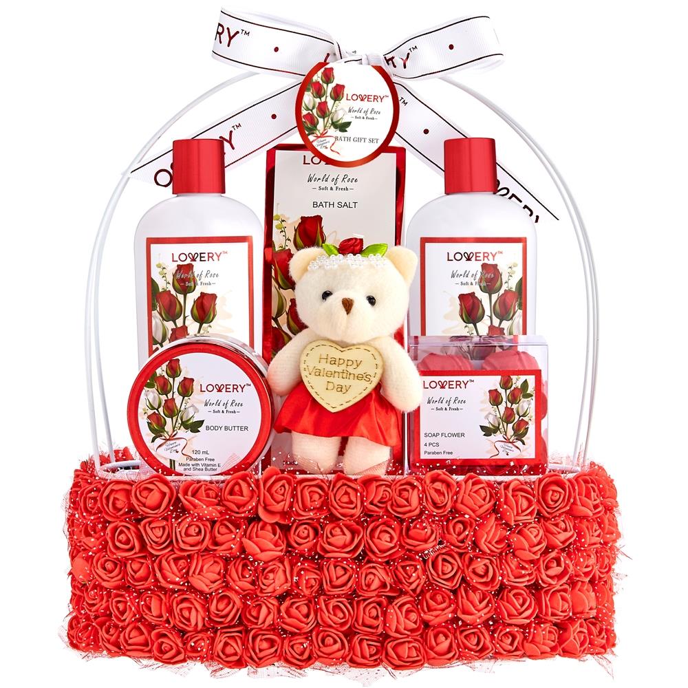 Lovery Valentine's Day Spa Gift Basket Size 10 Pieces