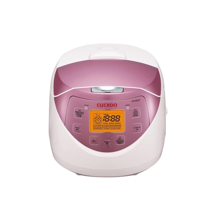 Cuckoo Micom Rice Cooker-Ivory & Pink/6 cup