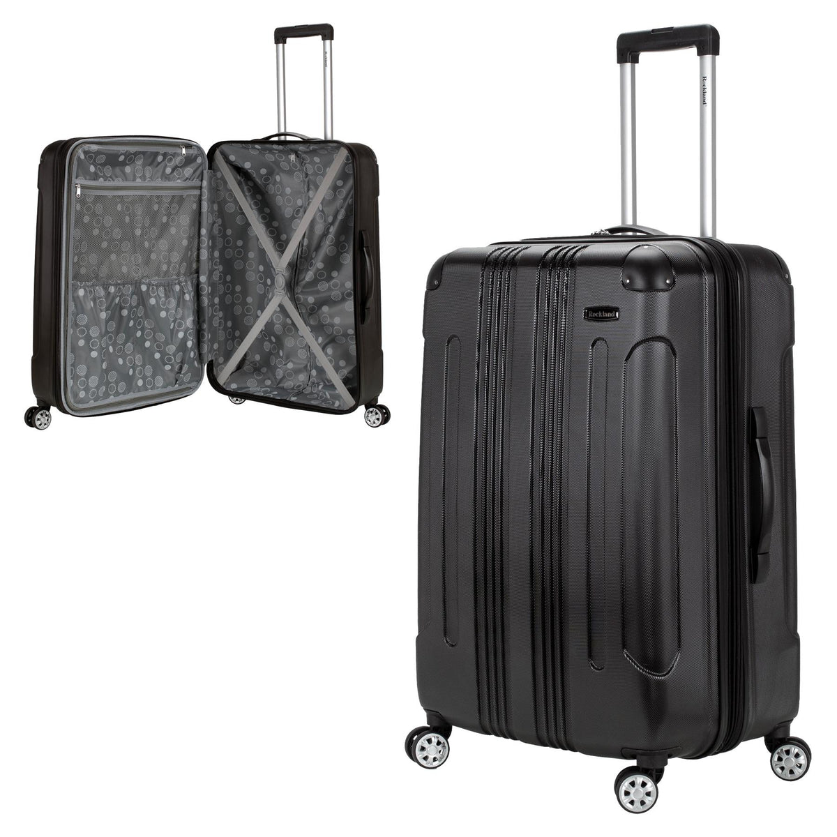 Rockland Luggage London ABS 28" Expandable Upright Spinner - Black