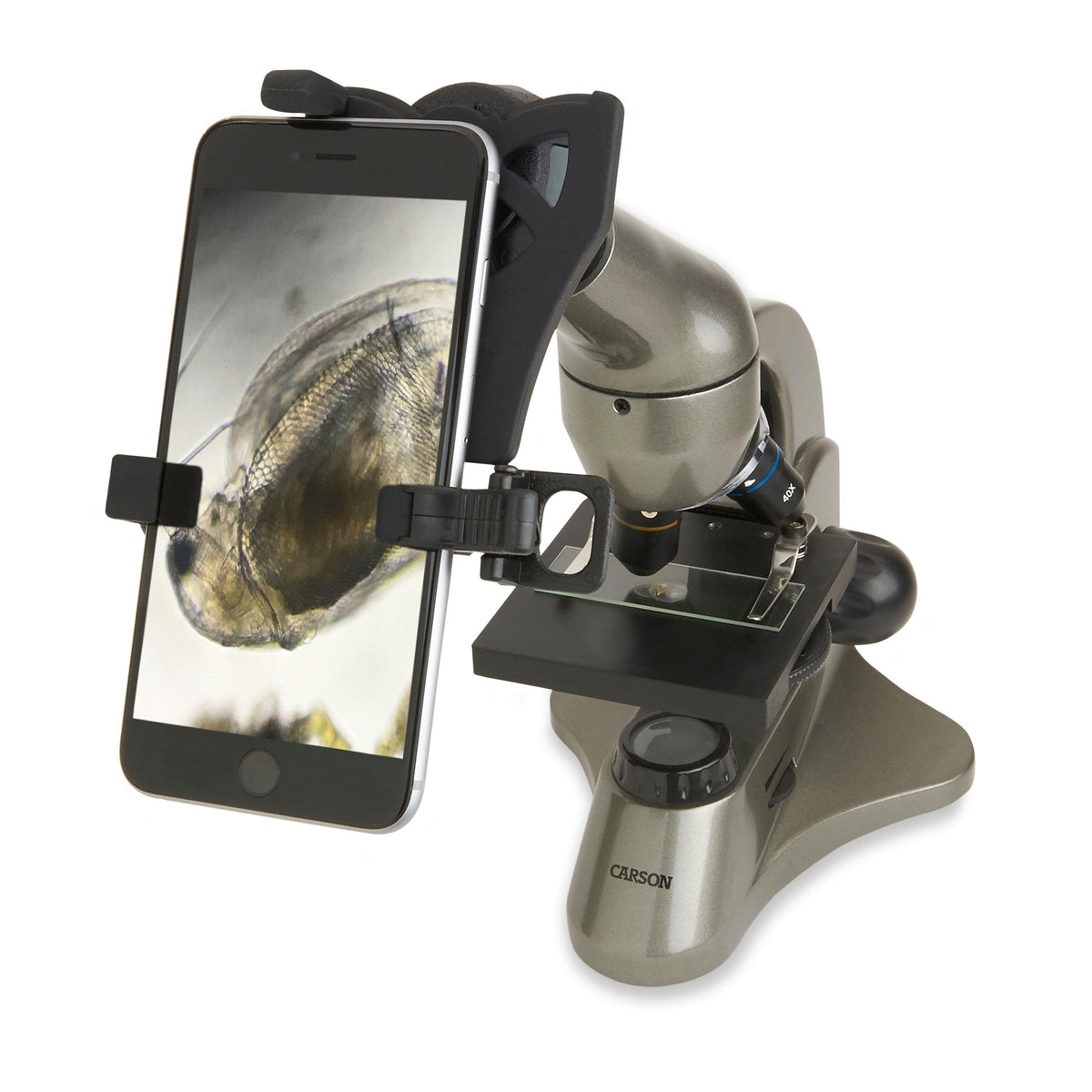 Carson Beginner Compound Microscope with Smartphone Adapter