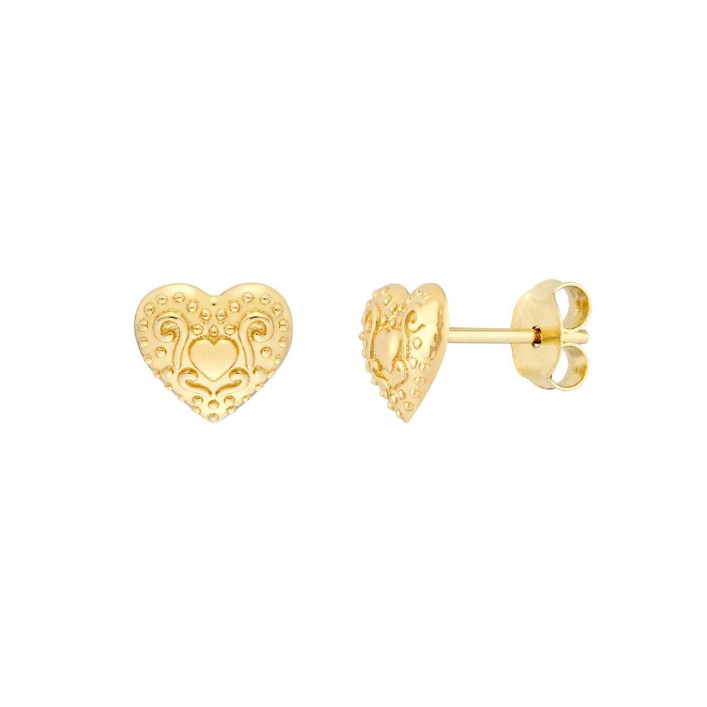 HAWLEY ST Heart Pattern Stud Earrings